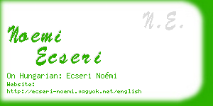 noemi ecseri business card